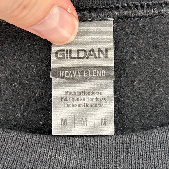 Jeep Iconic Distressed Logo Long Sleeve Black Sweatshirt Medium - Picture 3 of 8